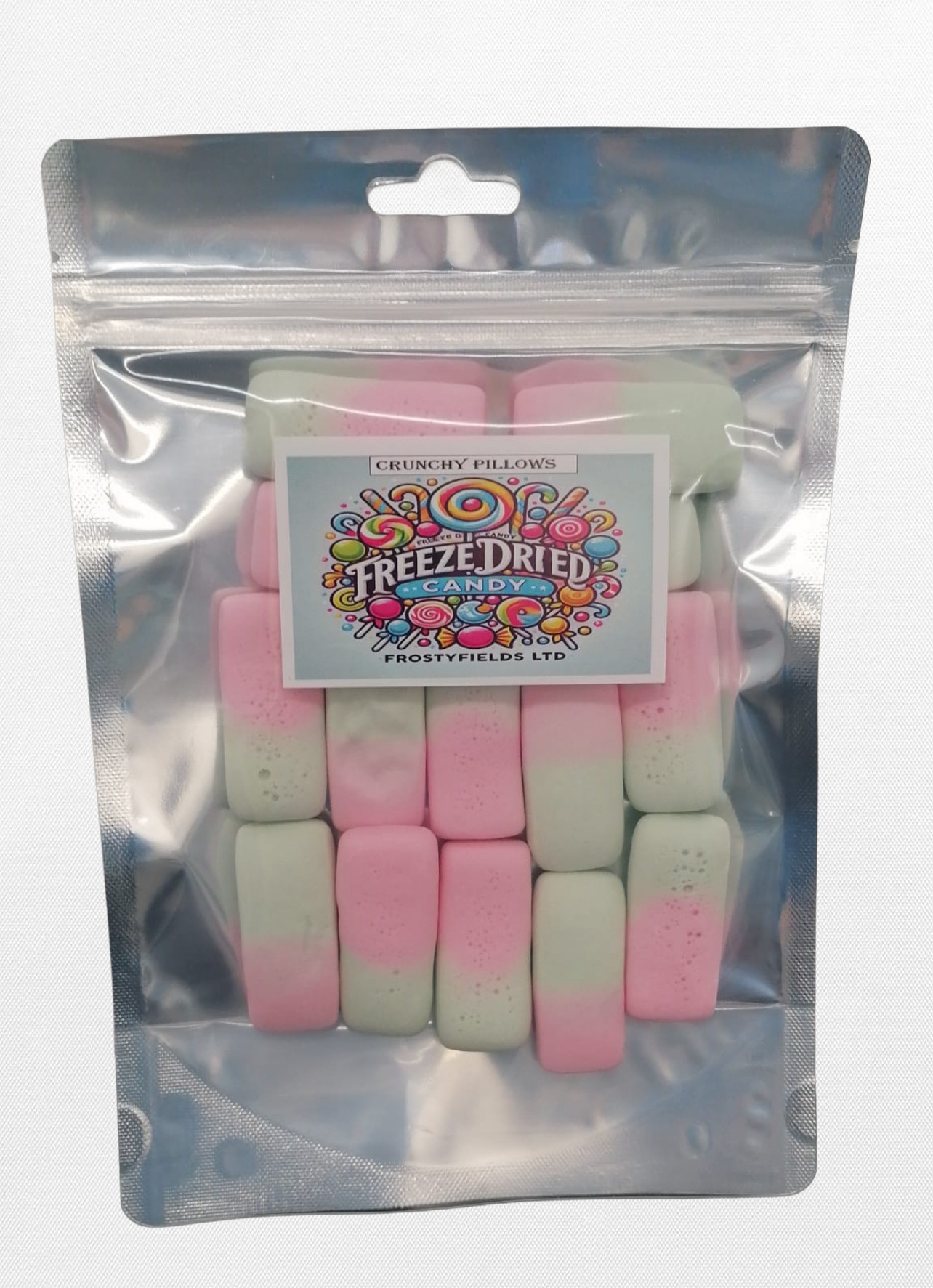 Frosty | Freeze Dried Sweets | Crunchy Pillows | Sour Cherry & Apple | Crunchy Light | UK |